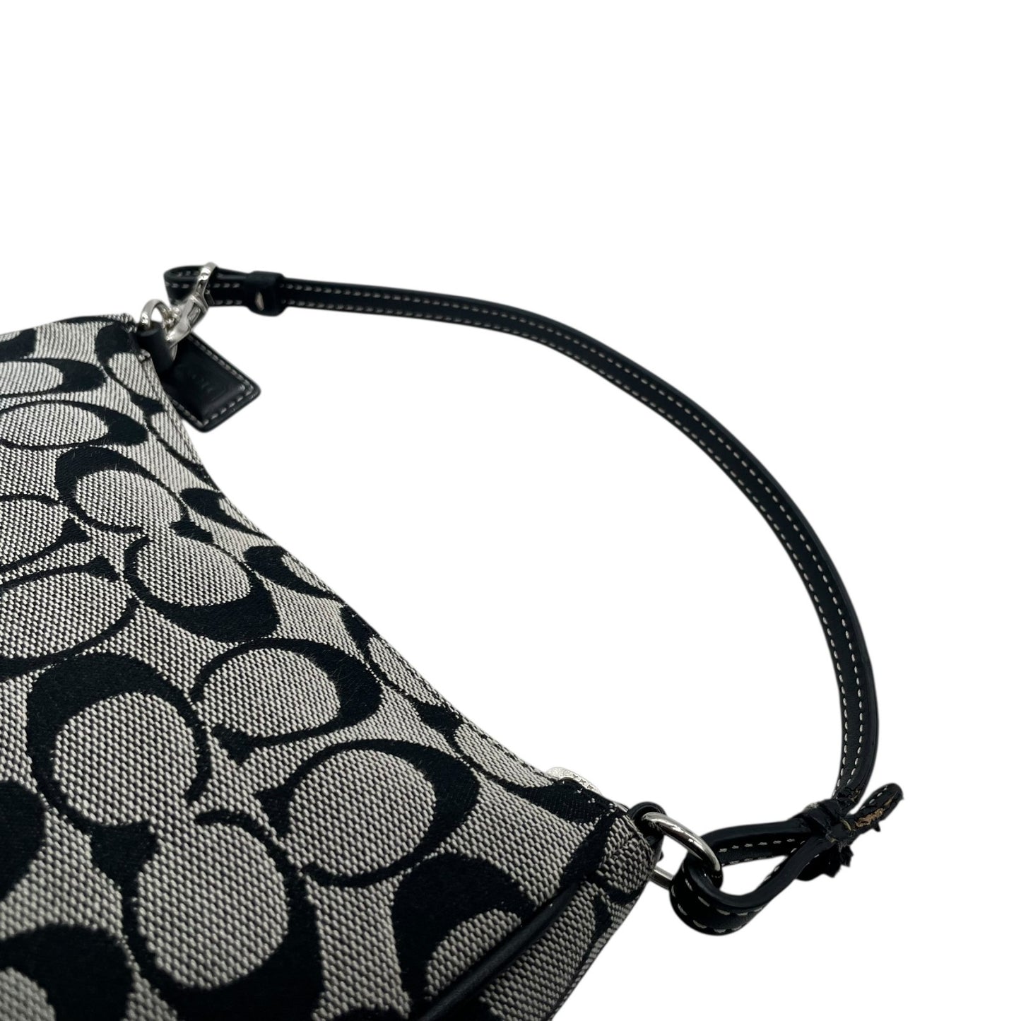 コーチ COACH シグネチャー ワンショルダー ホーボー バッグ 6094 ブラック 黒 グレー キャンバス レザー ロゴ金具 レディース U17