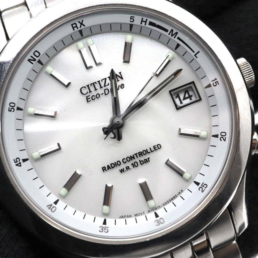 citizen シチズン フォルマ エコドライブ 電波ソーラー 腕時計 H415-S033012 ホワイト文字盤 ステンレススチール メンズ G8