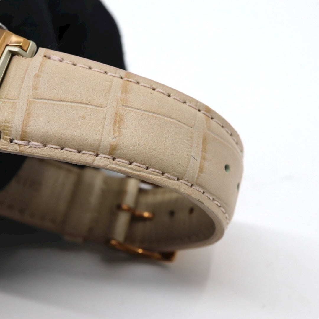 【美品/稼働品】カシオ ウェーブセプター 腕時計 LWA-M141 電波ソーラー レディース ゴールド ホワイト文字盤 レザー ベージュ MULTI BAND 6 アナデジ エレガント フェミニン カジュアル ビジネス ファッション G