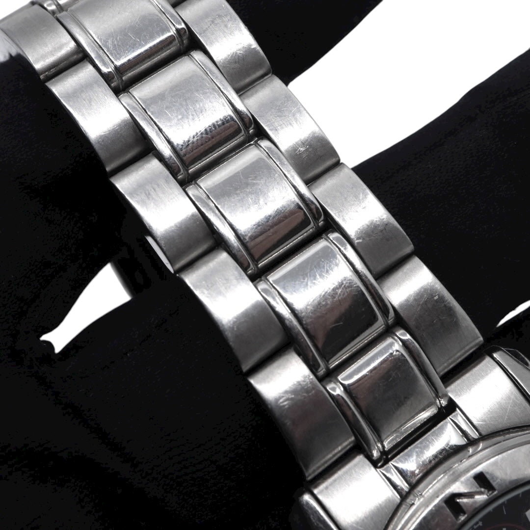 【美品/電池交換済】セイコー クロノグラフ 7T92-0DX0 腕時計 メンズ 100M防水 クオーツ ステンレス ブラック文字盤 シルバー アナログ デイト表示 方位計 スポーツウォッチ ビジネス カジュアル ファッション G10