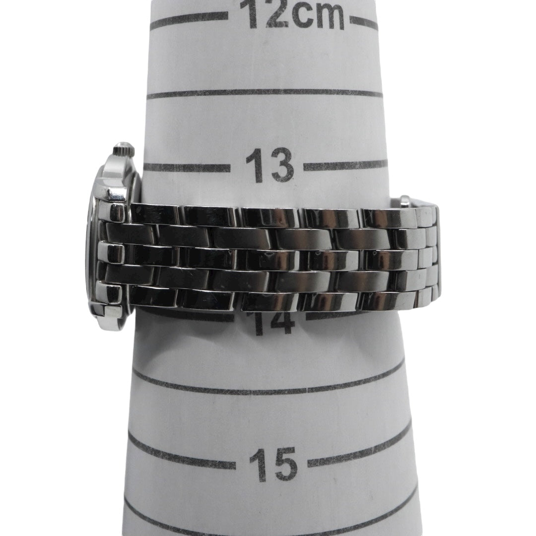 GUCCI グッチ 5500L レディース腕時計 ブラック文字盤 ローマンインデックス デイト ステンレススチール クォーツ スイス製 リンクブレス G11