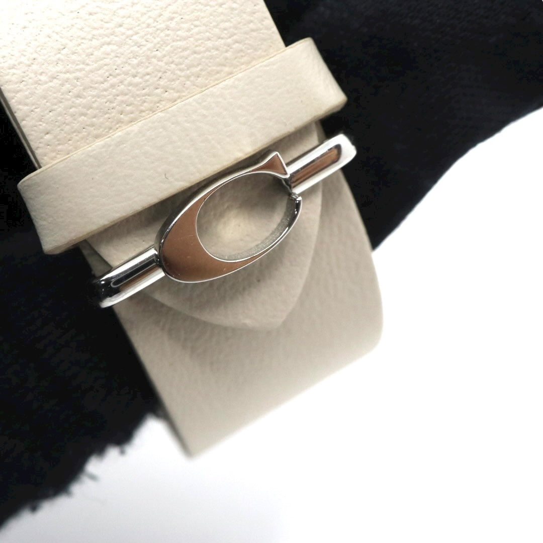 【未使用級】コーチ COACH 腕時計 レディース ペリー Perry シルバー グレージュ レザー CA.120.7.1594 クォーツ アナログ 2針 シンプル オフィス ビジネス 通勤 通学 エレガント 上品 クラシック 大人 馬車ロゴ 美品 G11