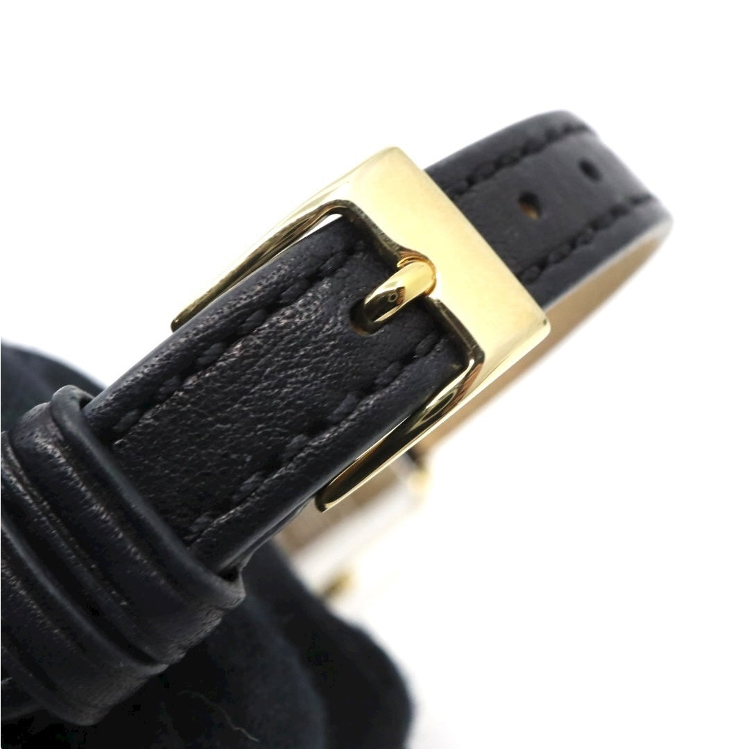 【美品】コーチ COACH 腕時計 レディース Cadie キャディ ゴールド シルバー ブラック レザー レクタンギュラー スクエア CA.144.7.34.3634 クォーツ アナログ 2針 シンプル クラシック エレガント 上品 アールデコ調 G11