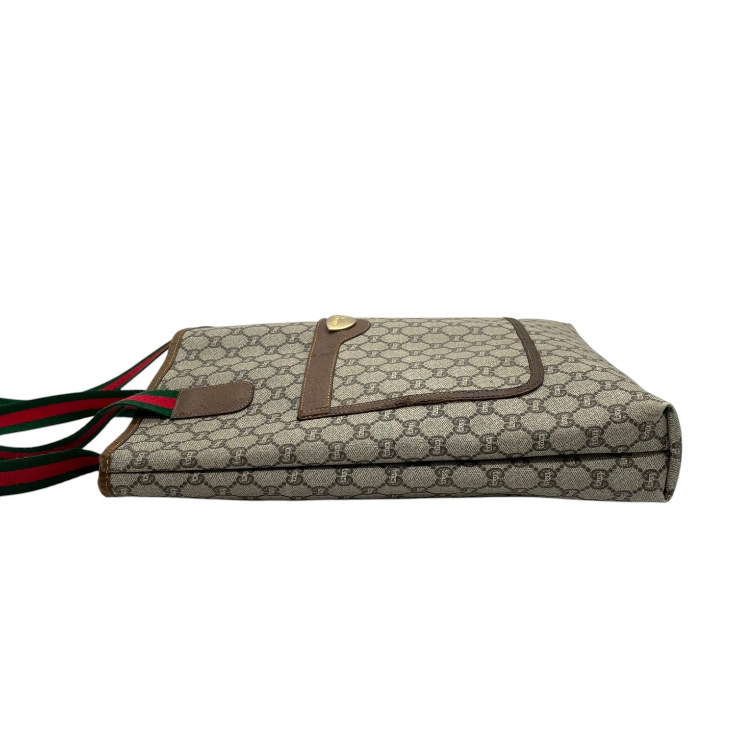 GUCCI グッチ シェリーライン GGプラス トートバッグ ビンテージ オールドグッチ PVC レザー 伝統ウェブデザイン 縦型トート d7