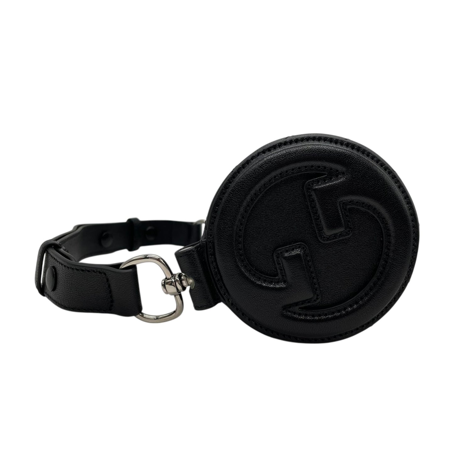 新品同様 GUCCI グッチ ブロンディ ミニバッグ ハンドバッグ レザー 本革 ブラック 黒 760170 インターロッキング GG シルバー金具 レディース A