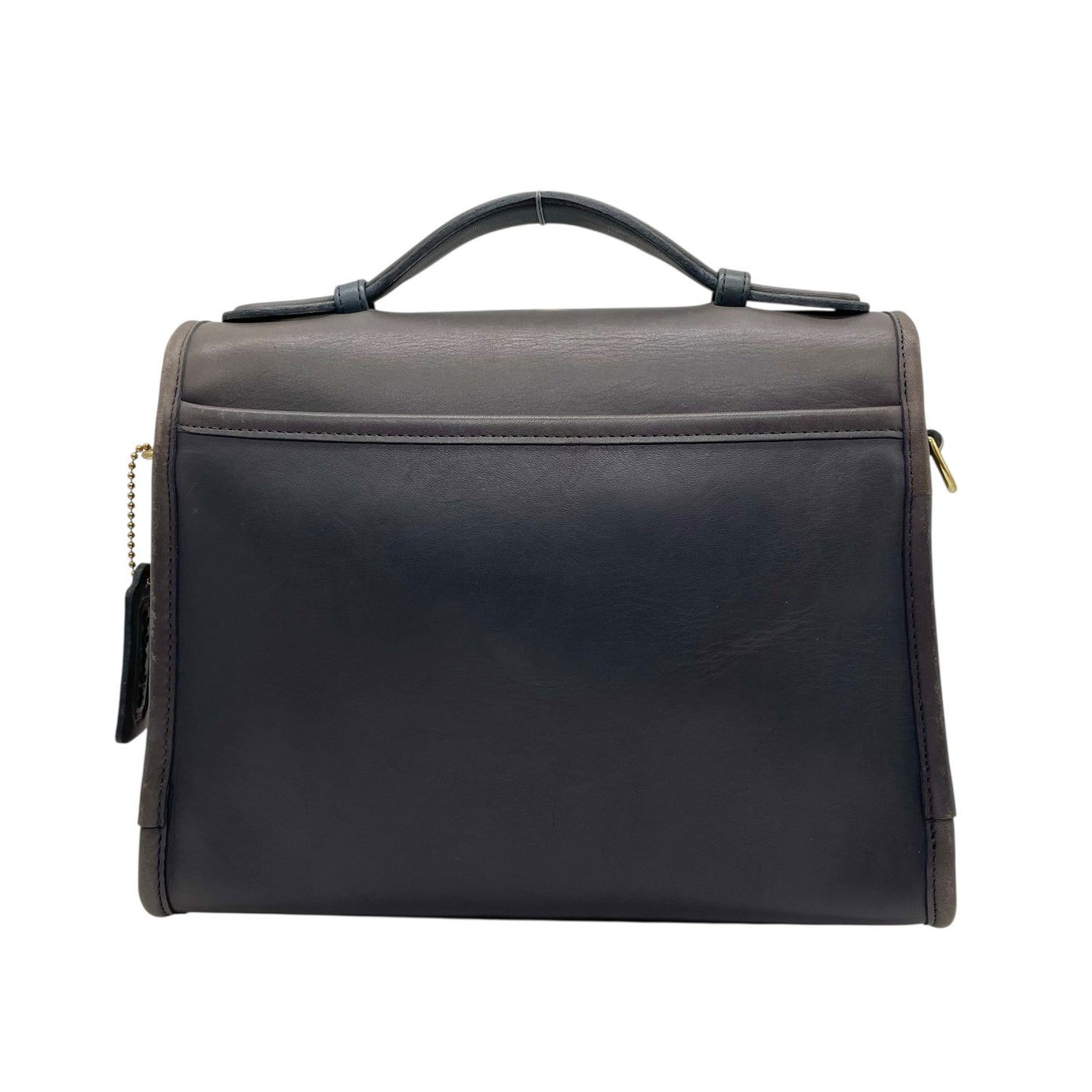 COACH オールドコーチ 2WAY ハンドバッグ ショルダーバッグ 紺 ネイビー オールレザー ターンロック ゴールド金具 クロスボディ 斜め掛け レディース S84