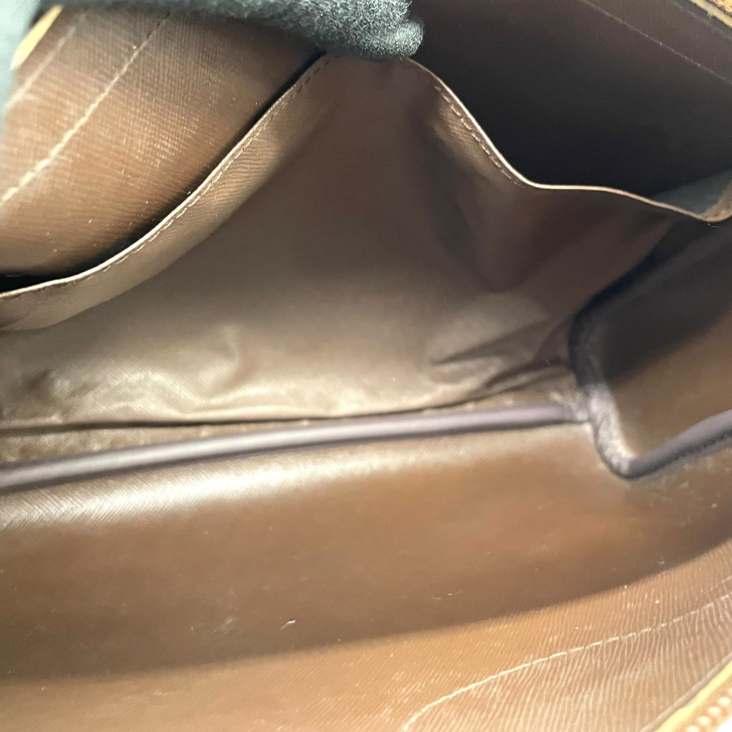 Burberry バーバリー クラッチバッグ セカンドバッグ ポーチ カーキ ブラウン ブラウン金具 キャンバス レザー ファスナー開閉 チェック柄 ホースロゴ メンズ レディース ヴィンテージ U4