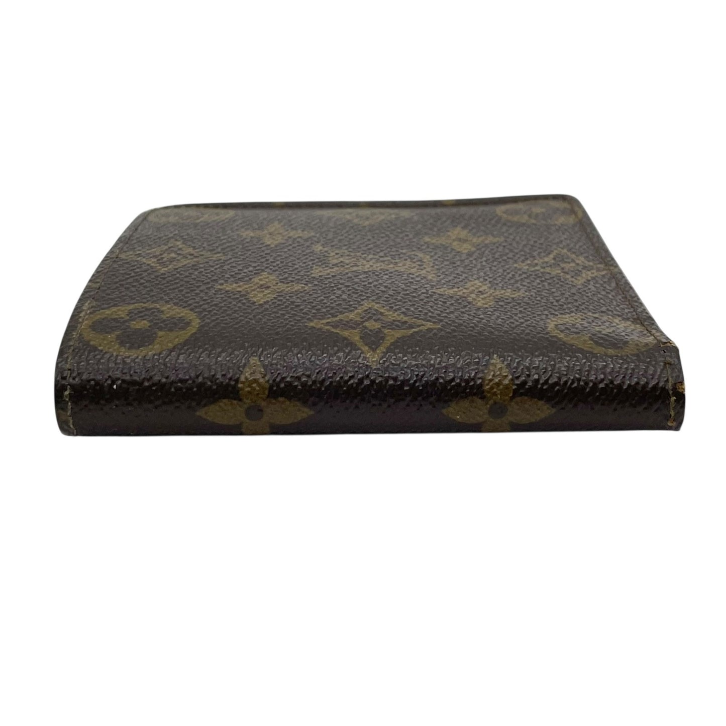 LOUIS VUITTON ルイヴィトン モノグラム ポルトフォイユ・マルコ 二つ折り財布 茶 ブラウン PVC レザー ゴールド金具 M61675 メンズ レディース M4