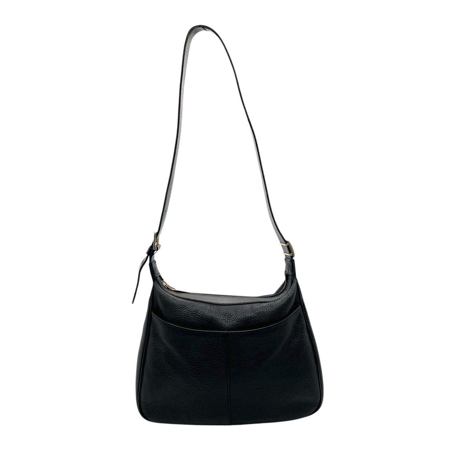 美品 BURBERRY バーバリー ショルダーバッグ ラウンドトート 黒 ブラック レザー ゴールド金具 ノバチェック 斜め掛け可 レディース S97