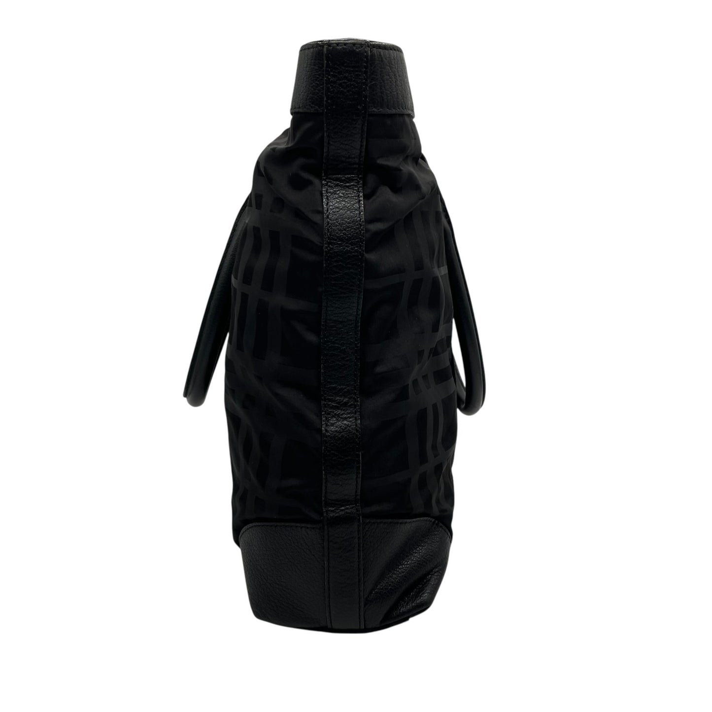 Authentic Burberry Black Label Business Tote Bag Black Nylon A4 Shoulder Men Unisex Large