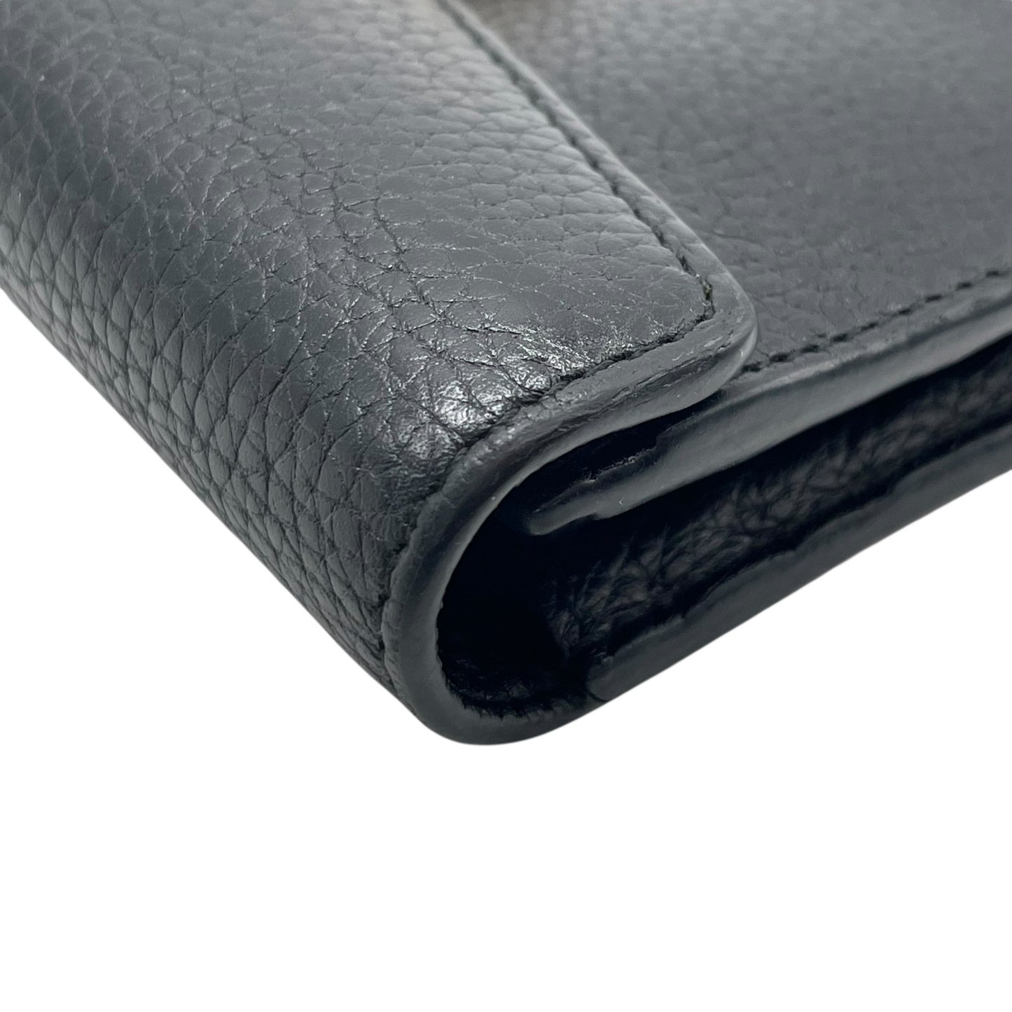 GUCCI グッチ GGマーモント 長財布 レザー 黒 ブラック ゴールド金具 箱付き レディース W2