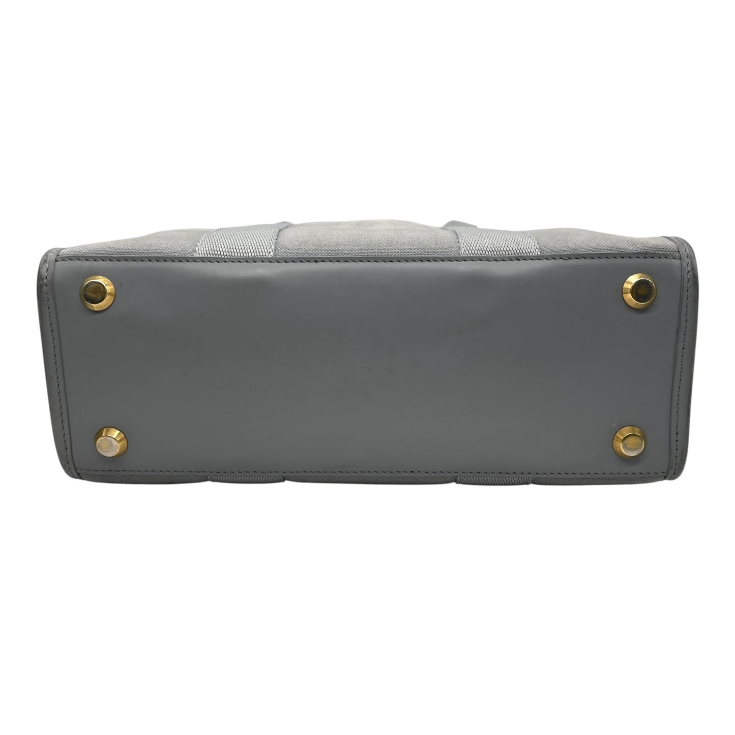 BALENCIAGA バレンシアガ ハードウェア スモール トートバッグ 2way ショルダーバッグ グレー キャンバス レザー ゴールド金具 ロゴ 671402 斜め掛け可 レディース B