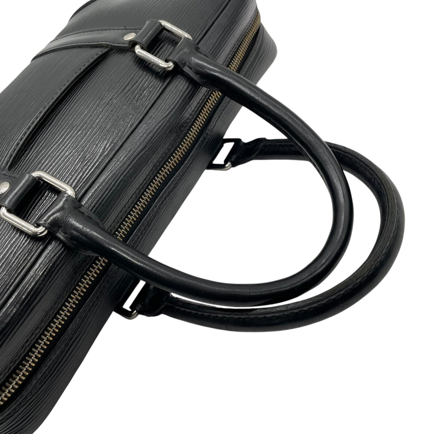 Authentic LOUIS VUITTON Epi Vivienne Lon Handbag M59112 Black Noir Silver Hardware