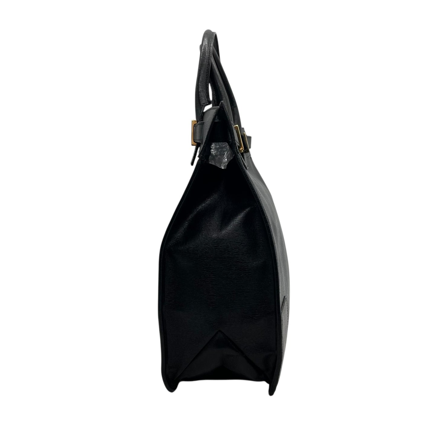 美品 GUCCI グッチ レザー ビジネスバッグ ブラック ゴールド金具 A4収納可 ハンドバッグ メンズ レディース 正規品 D