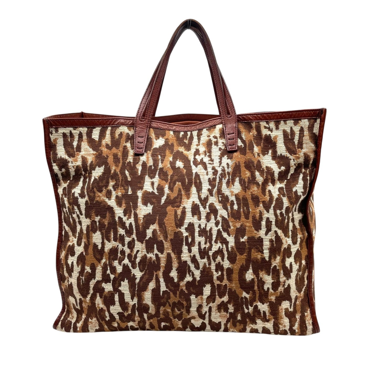 大人気 A VACATION アヴァケーション TANK トートバッグ レオパード A4収納 大容量 ブラウン ハンドバッグ レディース キャンバス×レザー E5