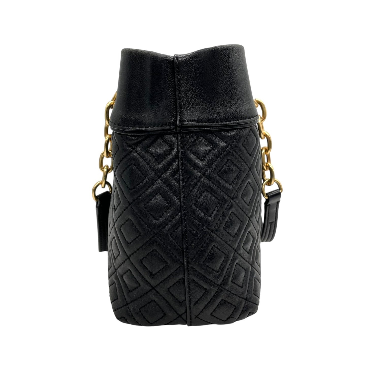 美品 TORY BURCH トリーバーチ フレミング 2WAY ハンドバッグ ショルダーバッグ 黒 ブラック ゴールド金具 レザー キルティング チェーンハンドル 斜め掛け可 レディース C