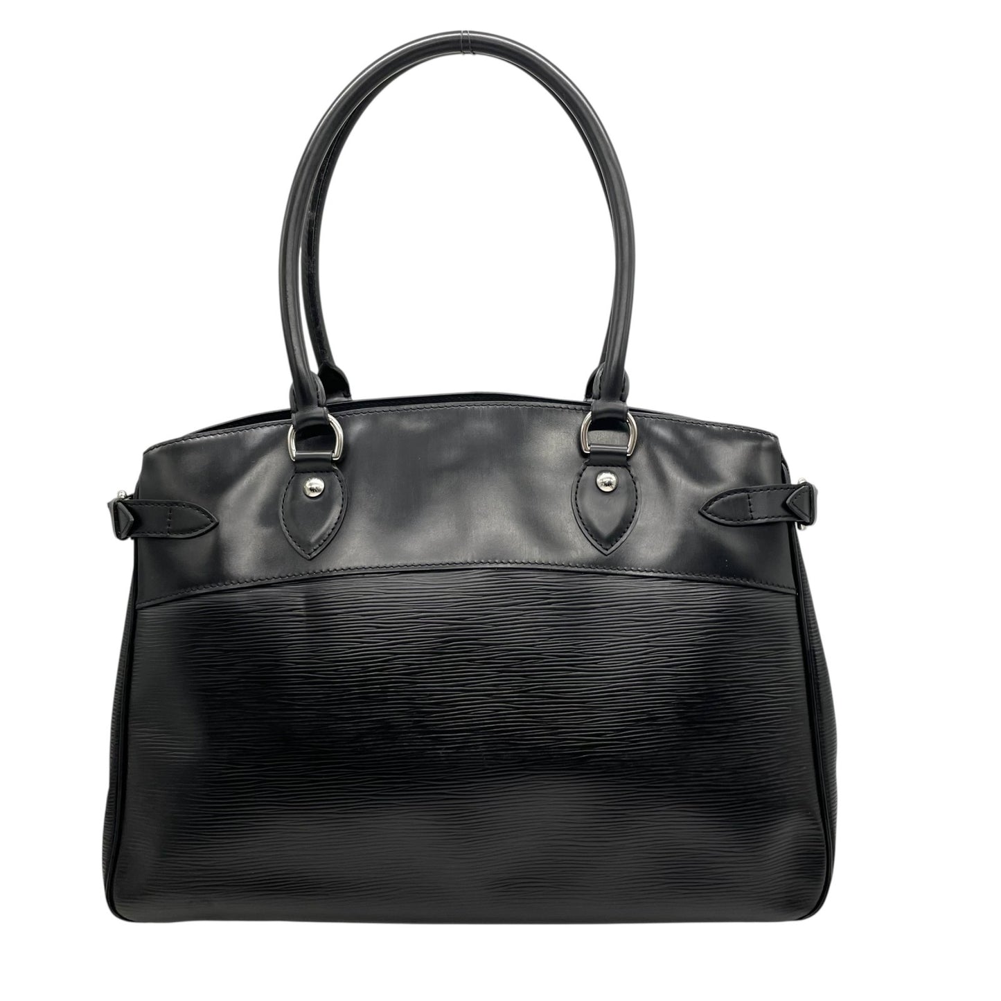 極美品 LOUIS VUITTON ルイヴィトン パッシィ GM エピ ビジネスバッグ ビジネストート トートバッグ ハンドバッグ M59252 黒 ブラック ノワール レザー シルバー金具 肩掛け可 メンズ レディース C