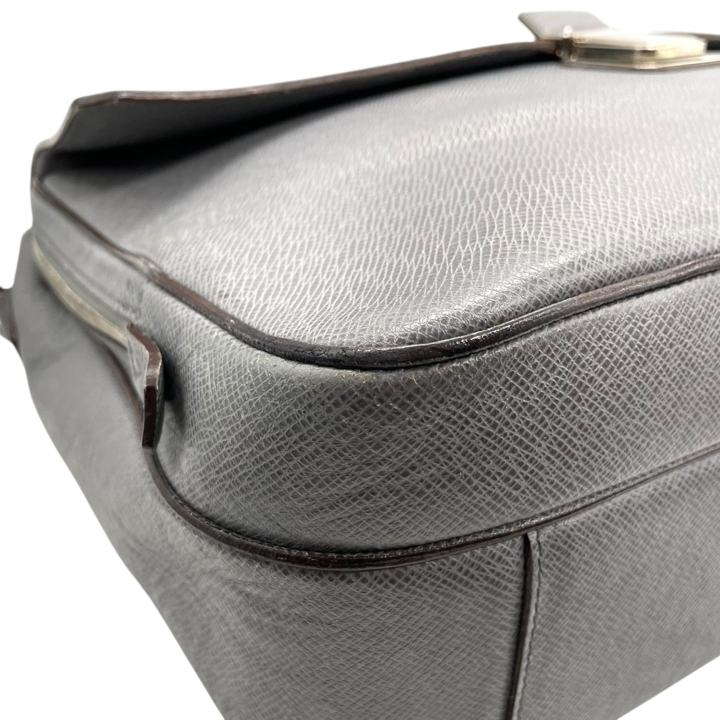 LOUIS VUITTON ルイヴィトン タイガ レザー ヴァシリGM ビジネスバッグ 2WAY ショルダーバッグ M32638 グラシエ グレー 灰色 シルバー金具 メンズ レディース D