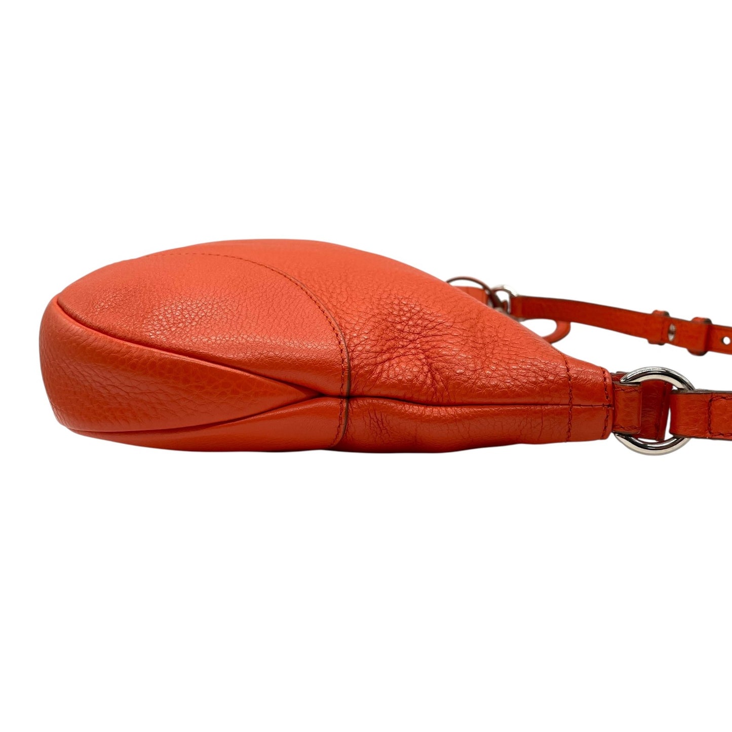 希少色 極美品 Salvatore Ferragamo フェラガモ ガンチーニ ショルダーバッグ ハンドバッグ ワンショルダー オレンジ レザー 本革 シボ革 チャーム Y2K 00s K8