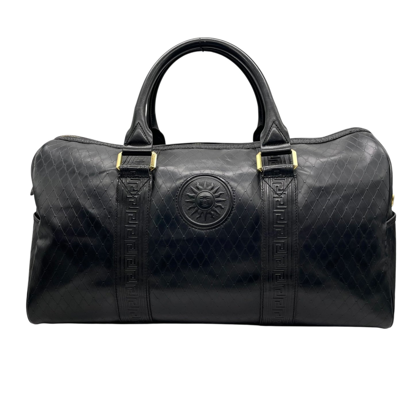 Gianni Versace ジャンニ・ヴェルサーチ ボストンバッグ レザー ブラック【中古】 レディース