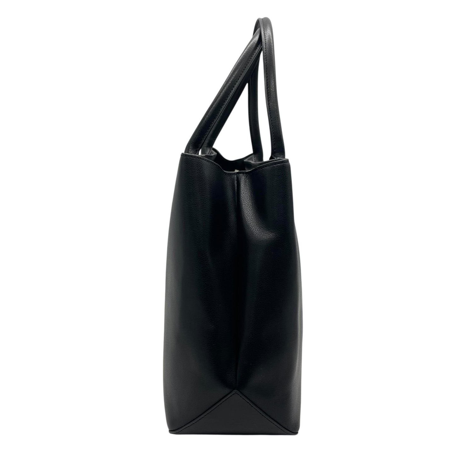 美品 agnès b. アニエスベー トートバッグ レザー 黒 ブラック シンプル PC収納可 A4可 通勤 通学 A