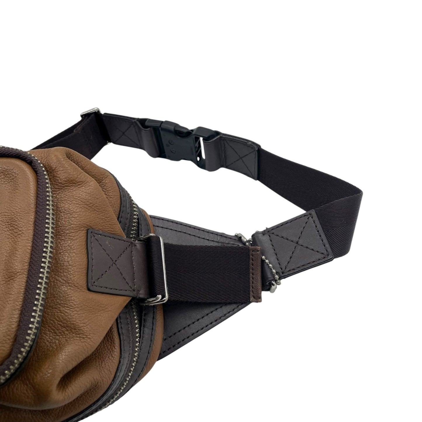 コーチ COACH レザー ボディバッグ ワンショルダー 斜め掛け 茶色 ブラウン シルバー金具 メンズ レディース U2