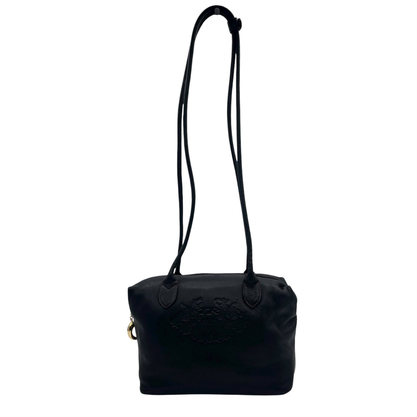 トリコサ TRICOSA レザー トートバッグ 黒 ブラック 型押しロゴ ショルダー 本革 PC収納可 A4収納可 S93