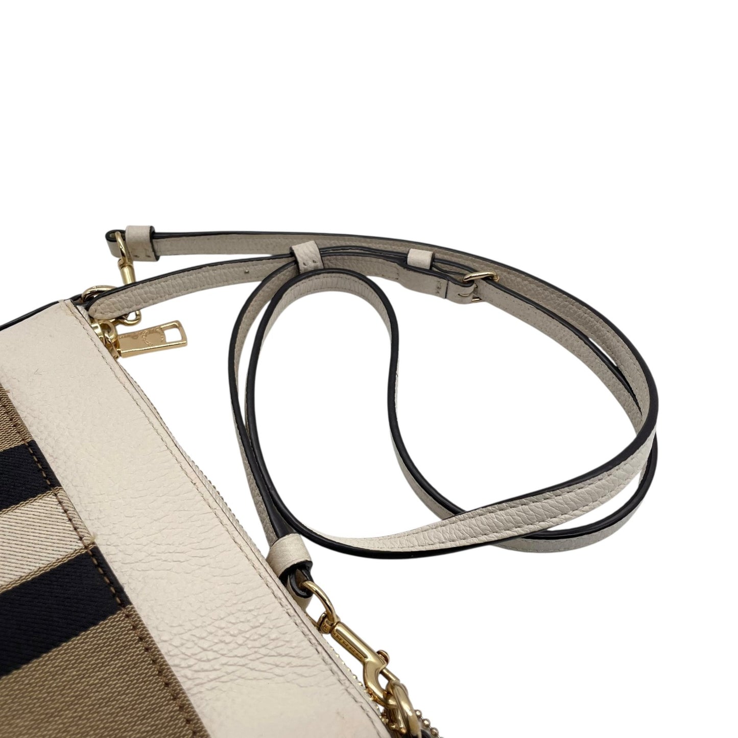 コーチ COACH ホースアンドキャリッジ ロゴ 馬車 キャンバス ショルダーバッグ ベージュ ネイビー レザー S50