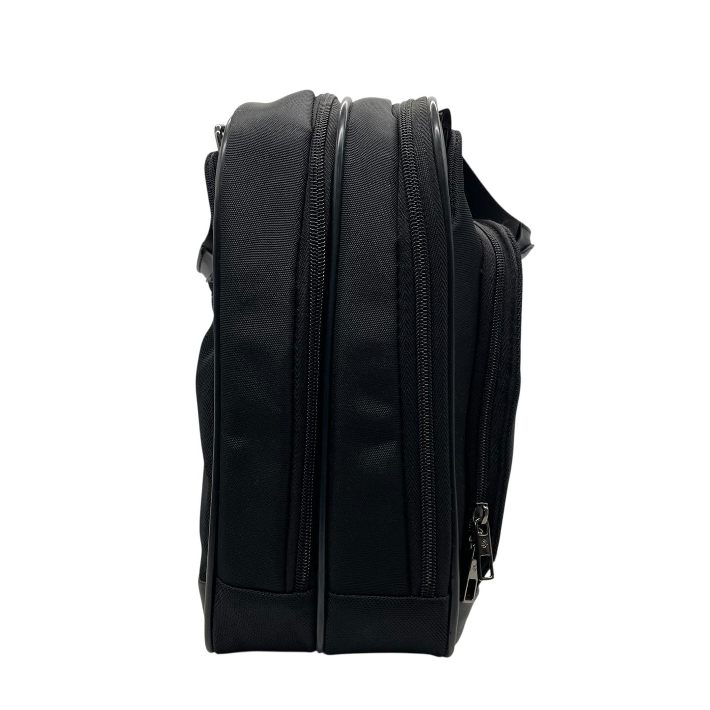 美品 サムソナイト Samsonite ビジネスバッグ ブリーフケース 2WAY ショルダー付 ナイロン×レザー 黒 ブラック X2