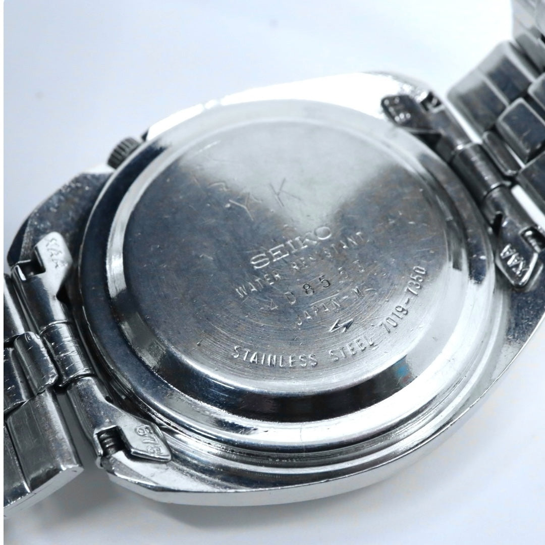 【稼働品】 SEIKO セイコー 5アクタス 腕時計 7019-7350 自動巻き 21石 デイデイト ブルーダイヤル メンズ アナログ ヴィンテージ 70年代 昭和レトロ 日本製 アンティークウォッチ クラシックデザイン クリーニング済み G4