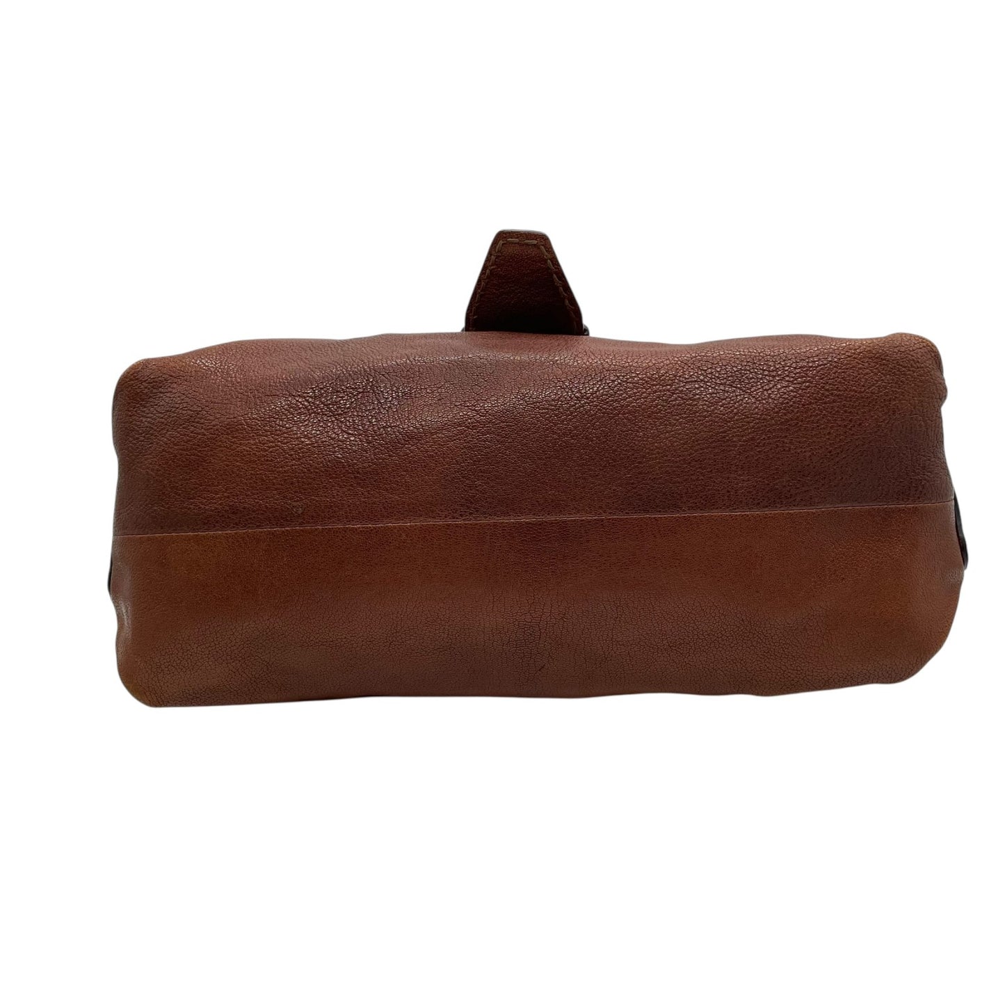 トッズ TOD’S レザー ハンドバッグ 茶色 ブラウン 金金具 ゴールド金具 ステッチデザイン 本革 B4