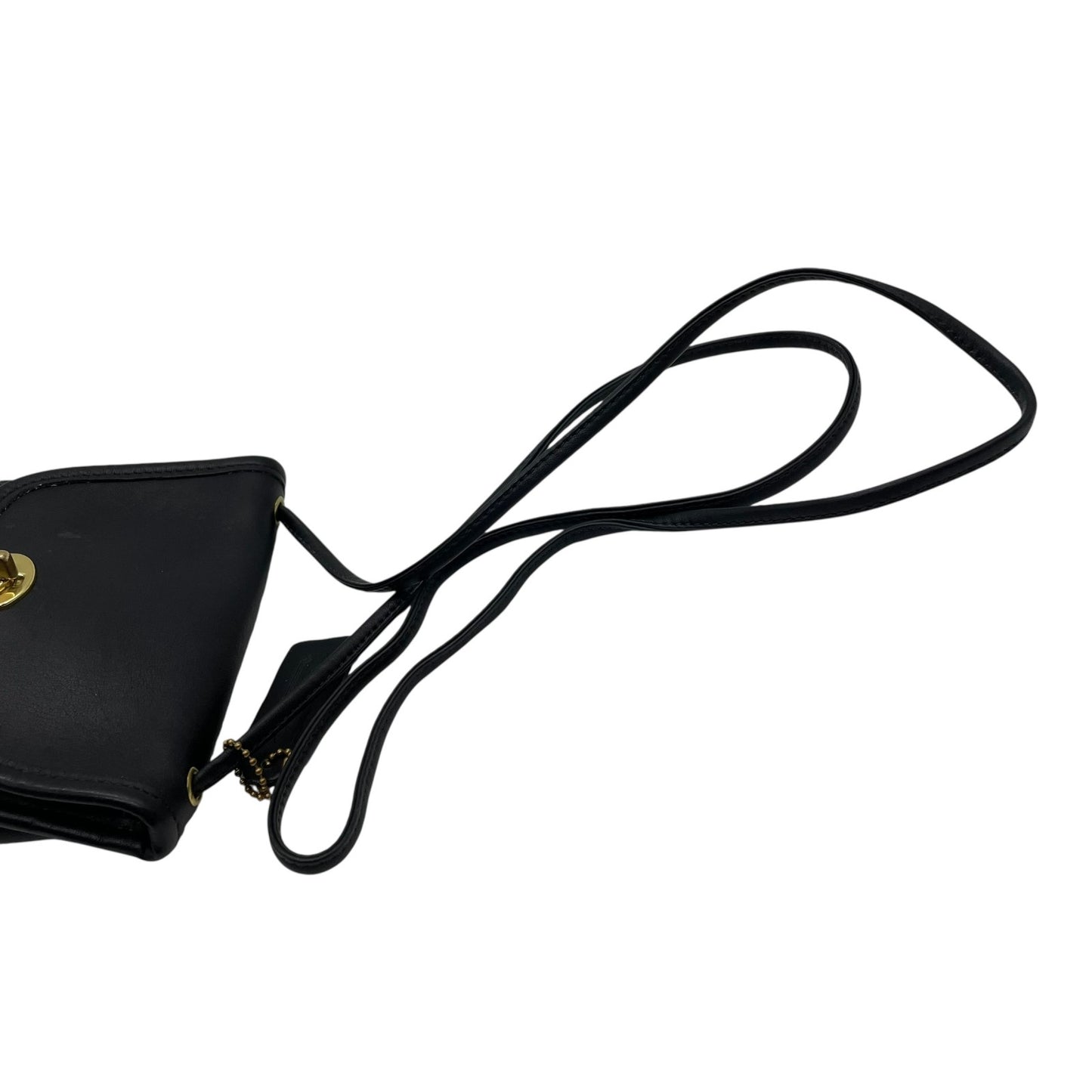 美品 希少 コーチ COACH オールドコーチ ターンロック ショルダーバッグ 9934 黒 ブラック レザー USA製 ヴィンテージ Z2