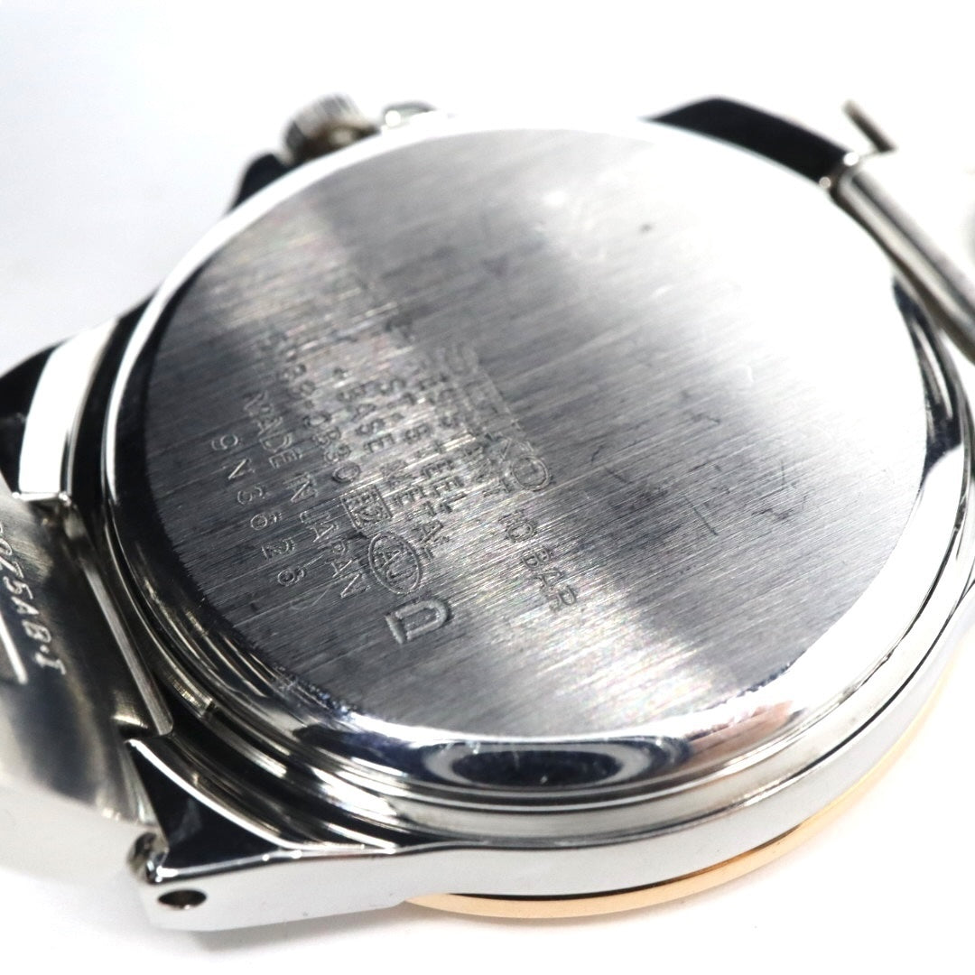 美品 【電池交換済】セイコー ルキア 腕時計 5Y89-0B30 レディース クオーツ デイデイト カレンダー 24時間計 シルバー ピンクゴールド コンビカラー ビジネス フォーマル ドレスウォッチ エレガント 上品 オフィス 日本製 クリーニング済み G2