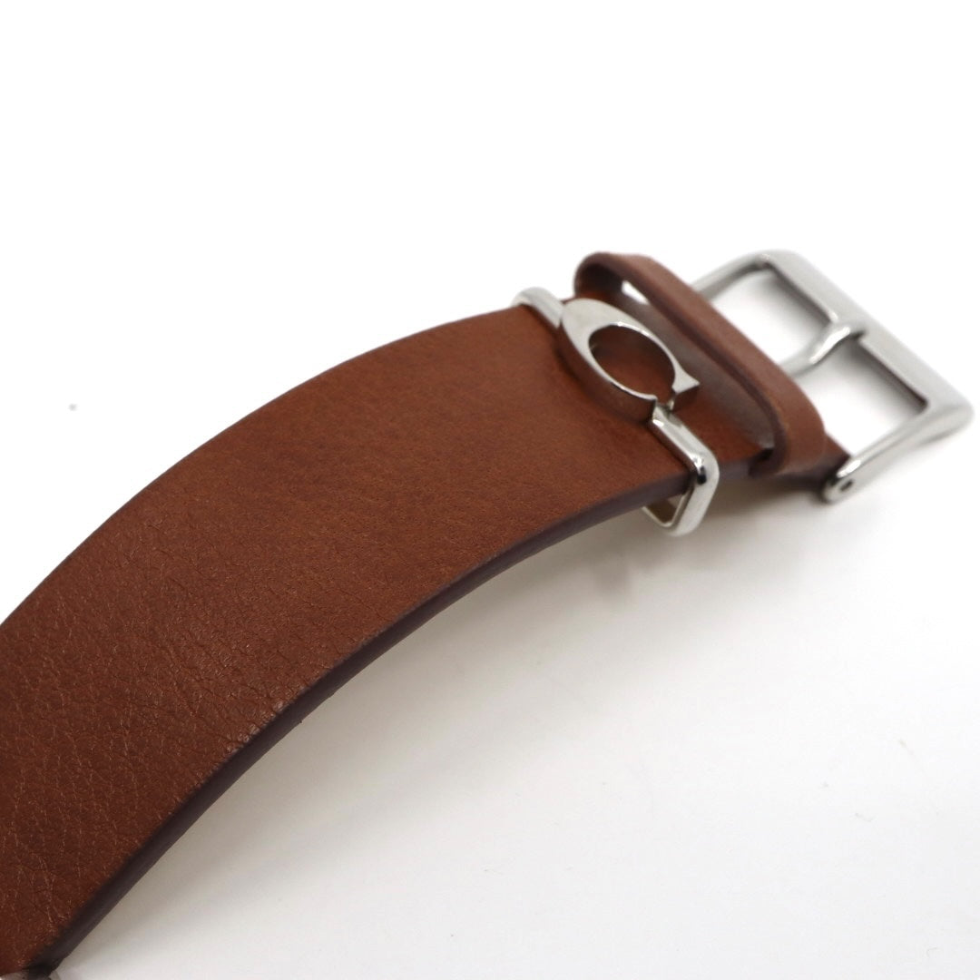 未使用級 美品 電池交換済 コーチ COACH ペリー PERRY 腕時計 CA.120.7.14.1596 レディースウォッチ クォーツ シルバー文字盤 ブラウン レザーベルト アナログ シンプル エレガント クラシック ビジネス 普段使い 稼働品 G3