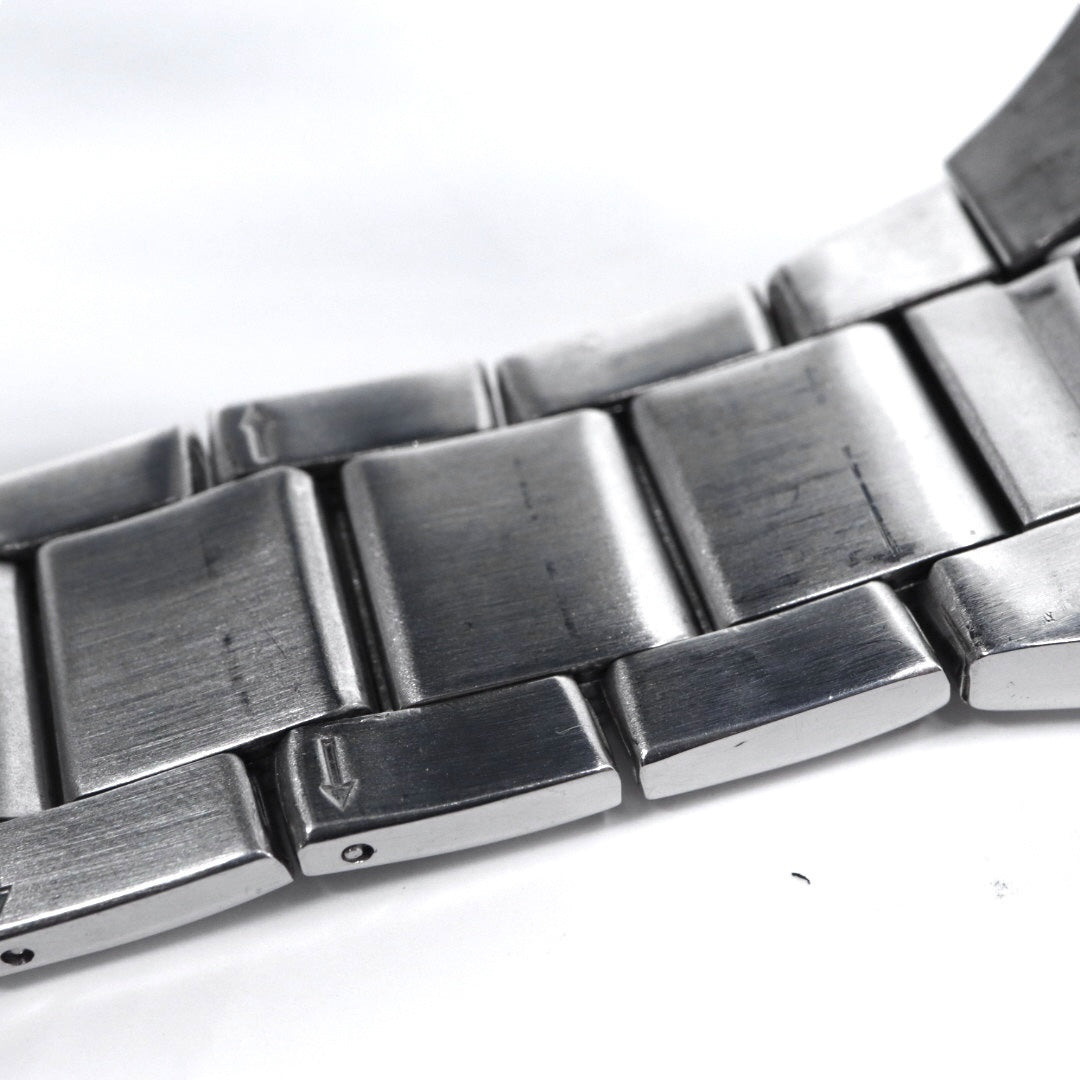 美品 電池交換済 クリーニング済 フォッシル FOSSIL 腕時計 BG-1055 メンズウォッチ クォーツ 漢数字インデックス シルバー ブラック ステンレススチール アナログ ユニークデザイン カジュアル 稼働品 G3