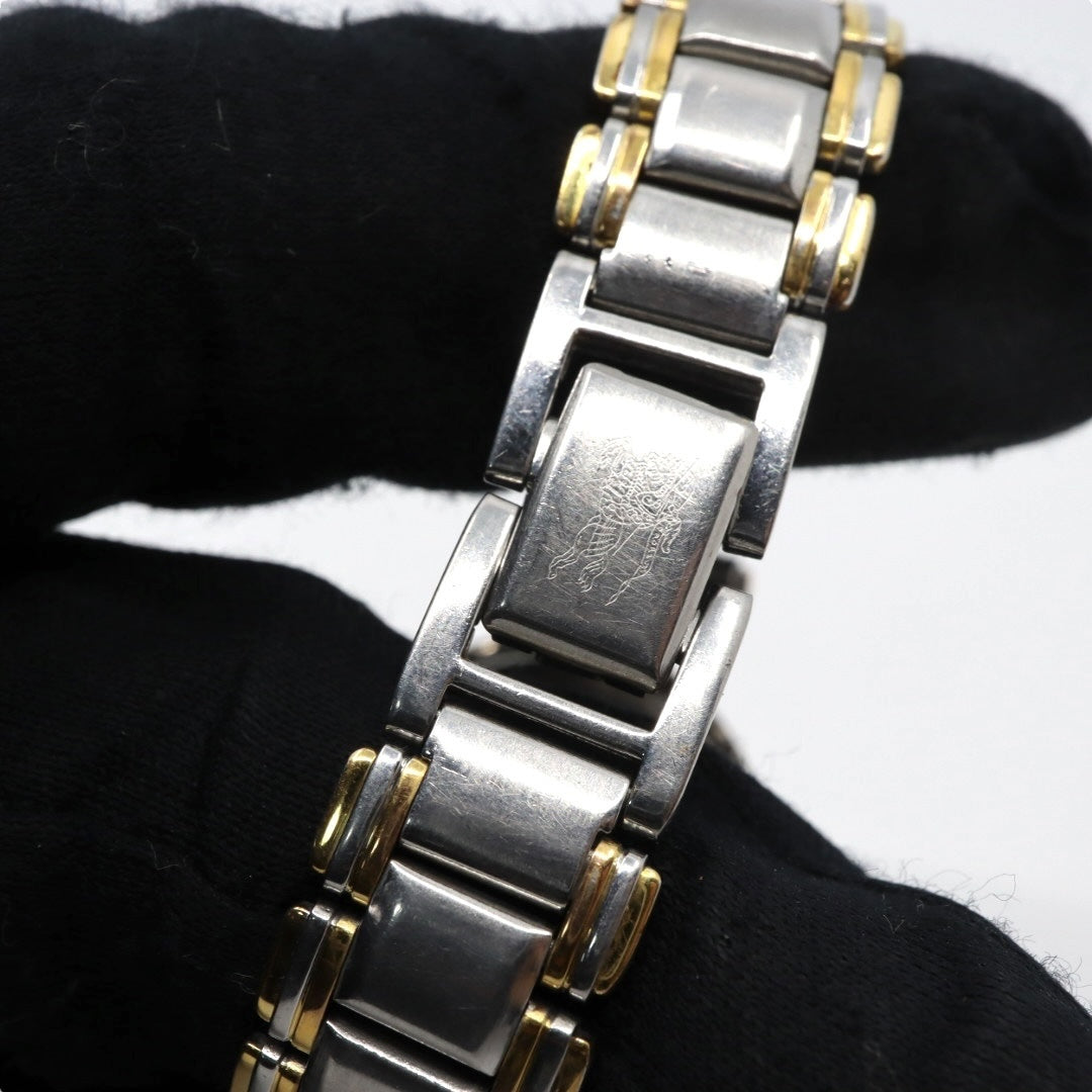 【電池交換済】バーバリー Burberrys 腕時計 11500L レディースウォッチ クォーツ コンビ シルバー ゴールド ローマンインデックス ホースロゴ クラシック ヴィンテージ アナログ 稼働品 G3