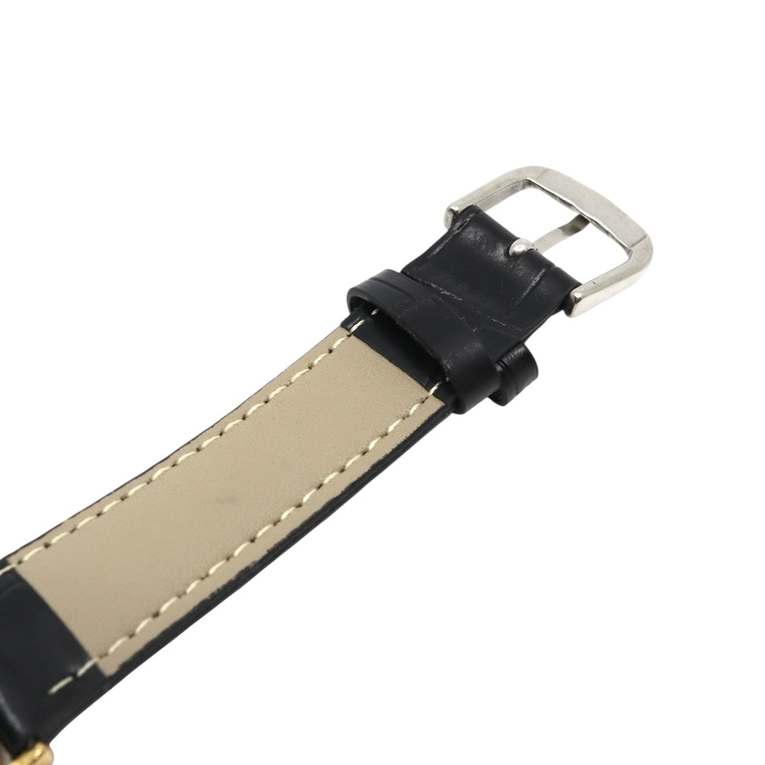 美品 電池交換済 新品ベルト バーバリー Burberrys 6000G 腕時計 メンズウォッチ クォーツ ゴールド シェル文字盤 アイボリー ローマンインデックス クラシック ヴィンテージ エレガント ドレスウォッチ 稼働品 G3