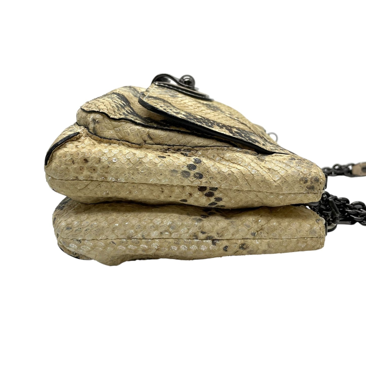 COACH コーチ ハンドバッグ ワンショルダー ベージュ レザー 型押し エンボス チェーンショルダー 肩掛け可 ロゴ チャーム付き レディース S30