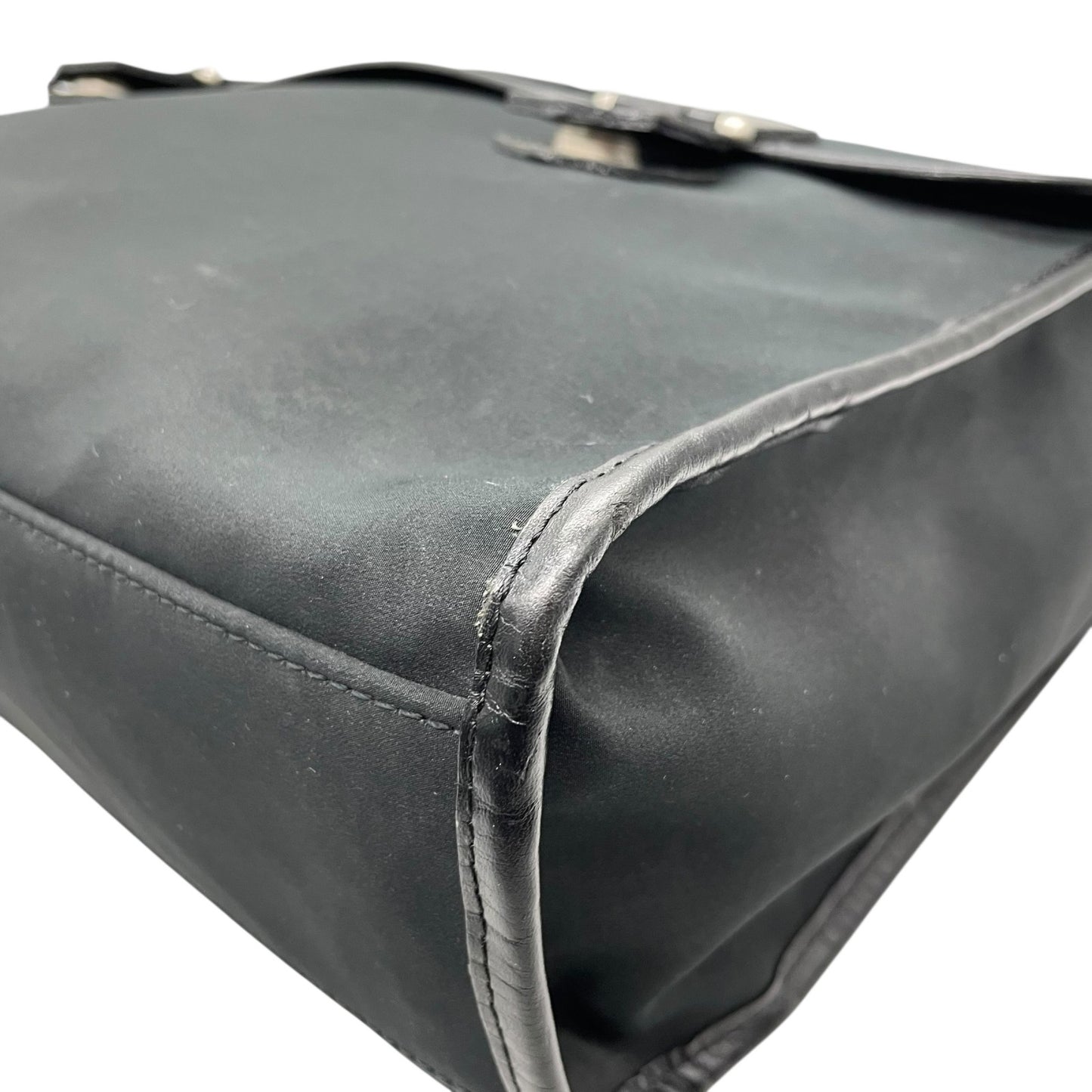 美品 イヴサンローラン YVES SAINT LAURENT ビジネスバッグ ブリーフケース ショルダーバッグ 肩掛け 2WAY 黒 ブラック ナイロン×レザー ショルダー付 ブリーフケース YSL B