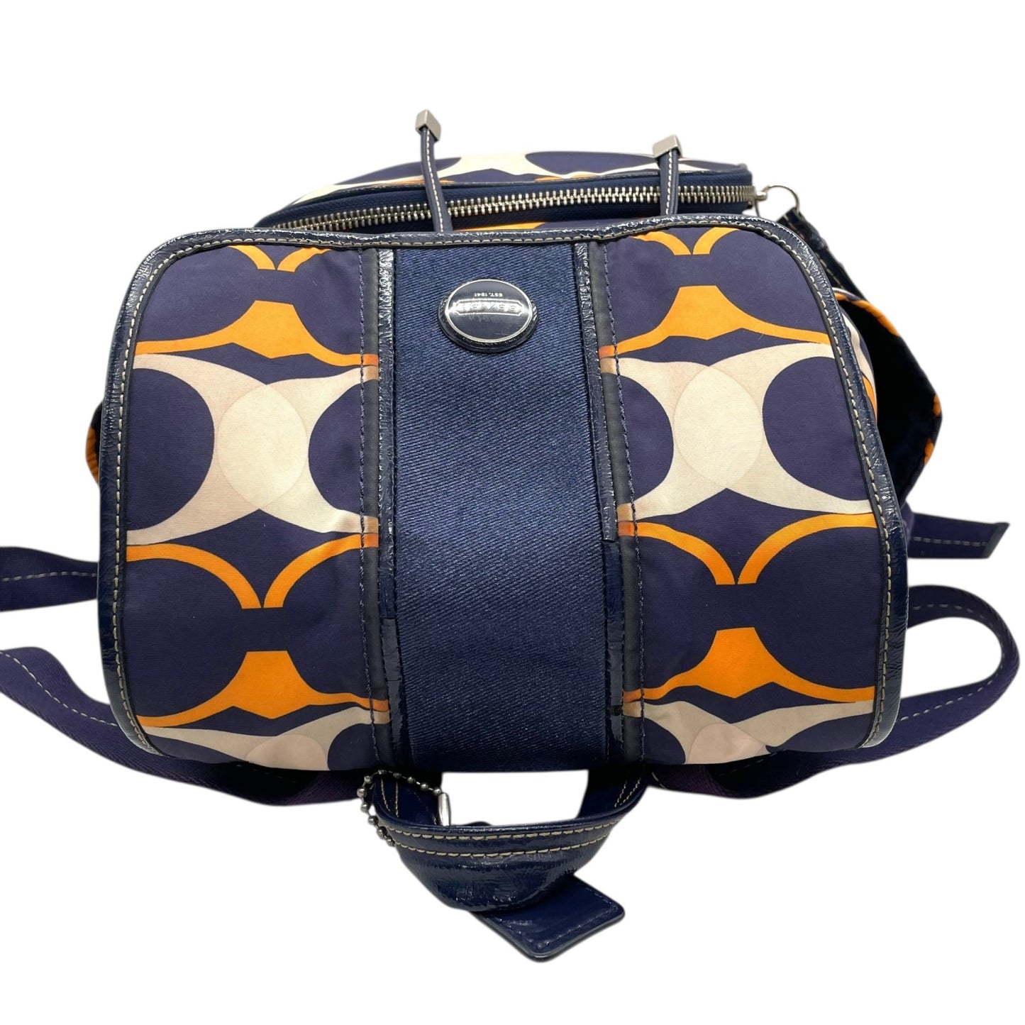 コーチ COACH リュックサック バックパック リュック デイパック F23909 シグネチャー レザー ナイロン 紺 ネイビー オレンジ カジュアル U8