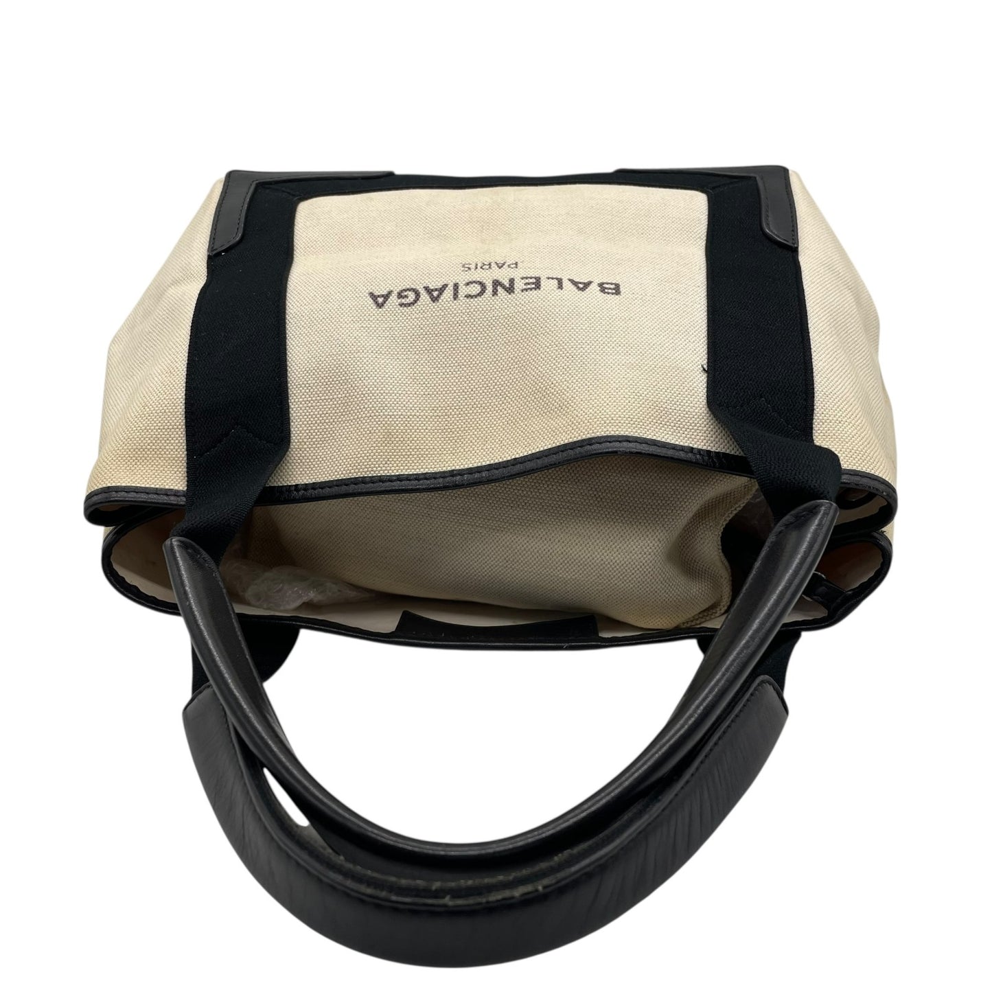 BALENCIAGA バレンシアガ カバ ハンドバッグ トートバッグ ホワイト ブラック キャンバス レザー ロゴ入り ポーチ付き レディース デザイン シンプル Z3