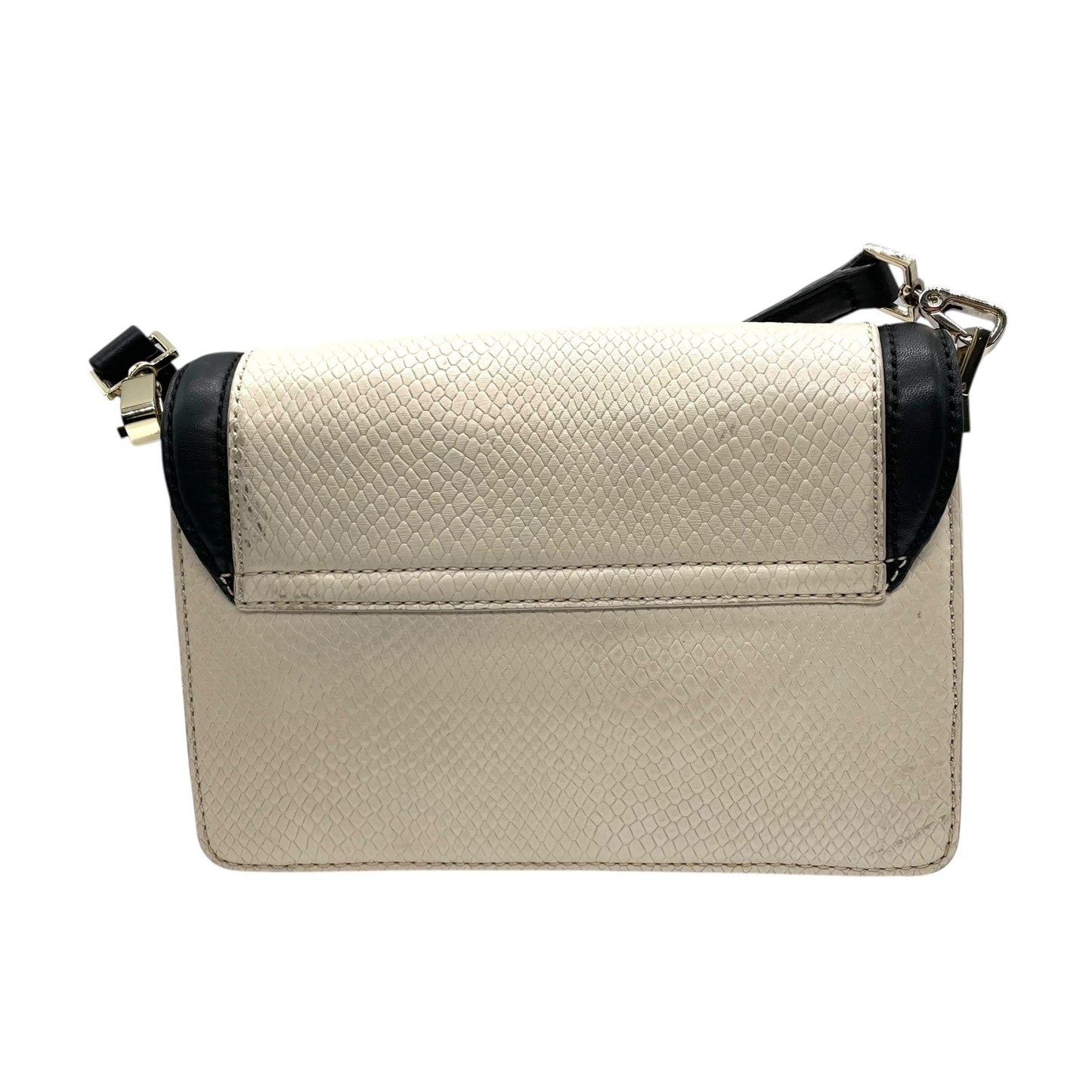 ケイトスペード Kate Spade 2WAY ショルダーバッグ 型押し レザー ホワイト 白 ブラック 黒 バイカラー 上品 レディース S81