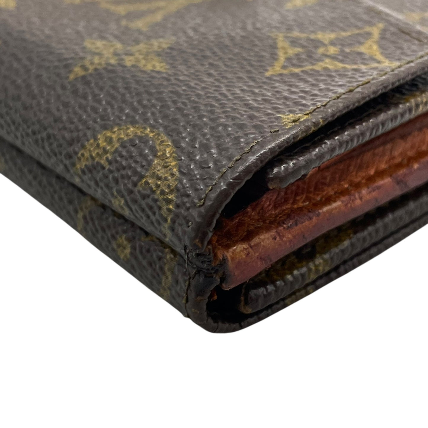 LOUIS VUITTON ルイヴィトン モノグラム コンパクトウォレット 三つ折り財布 Wホック ポルトモネビエ M61660 茶 ブラウン PVC レザー メンズ レディース M2