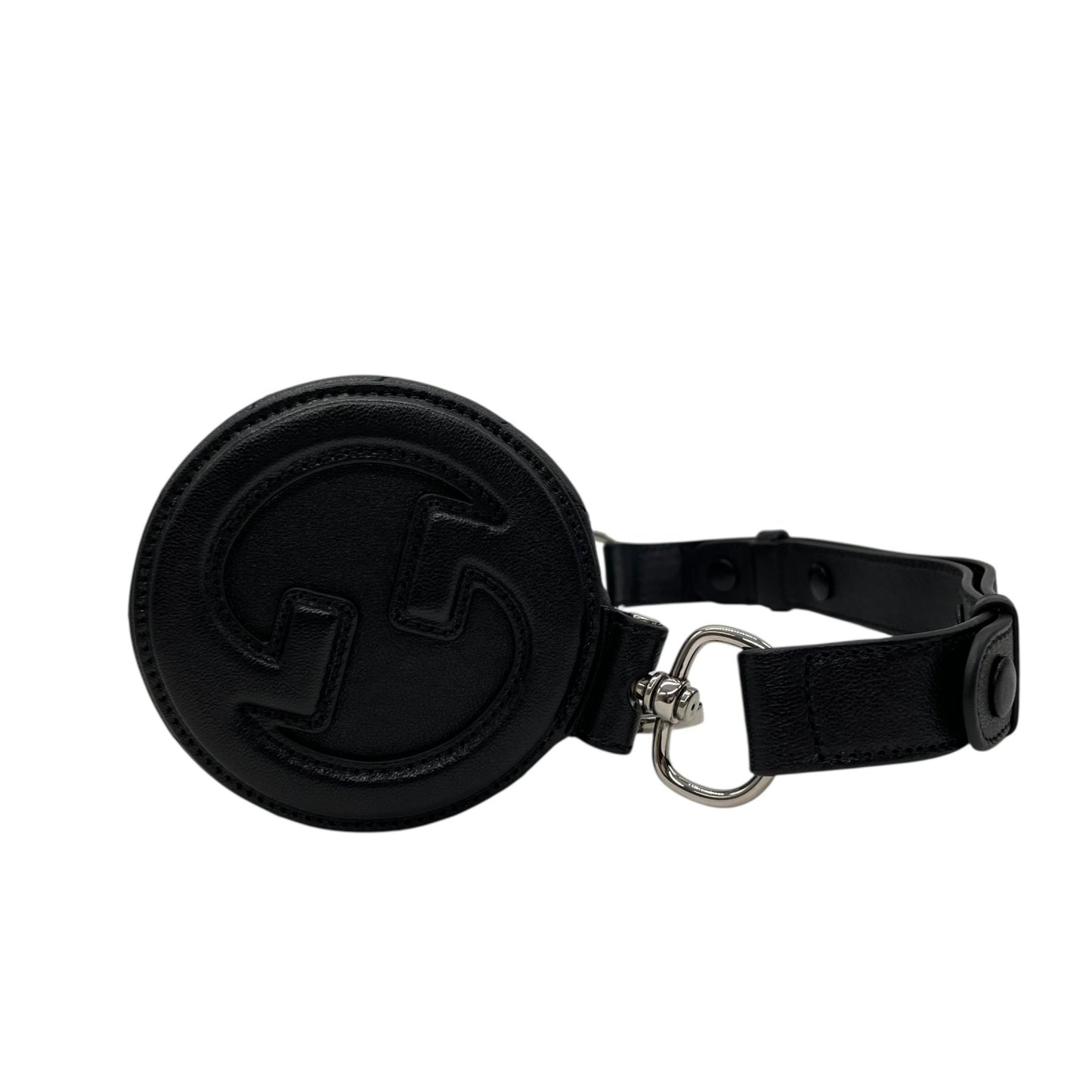 新品同様 GUCCI グッチ ブロンディ ミニバッグ ハンドバッグ レザー 本革 ブラック 黒 760170 インターロッキング GG シルバー金具 レディース A