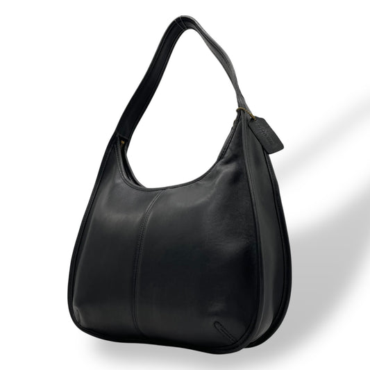 Authentic COACH Vintage Ergo Hobo One Shoulder Bag 9033 Black Leather Made in USA