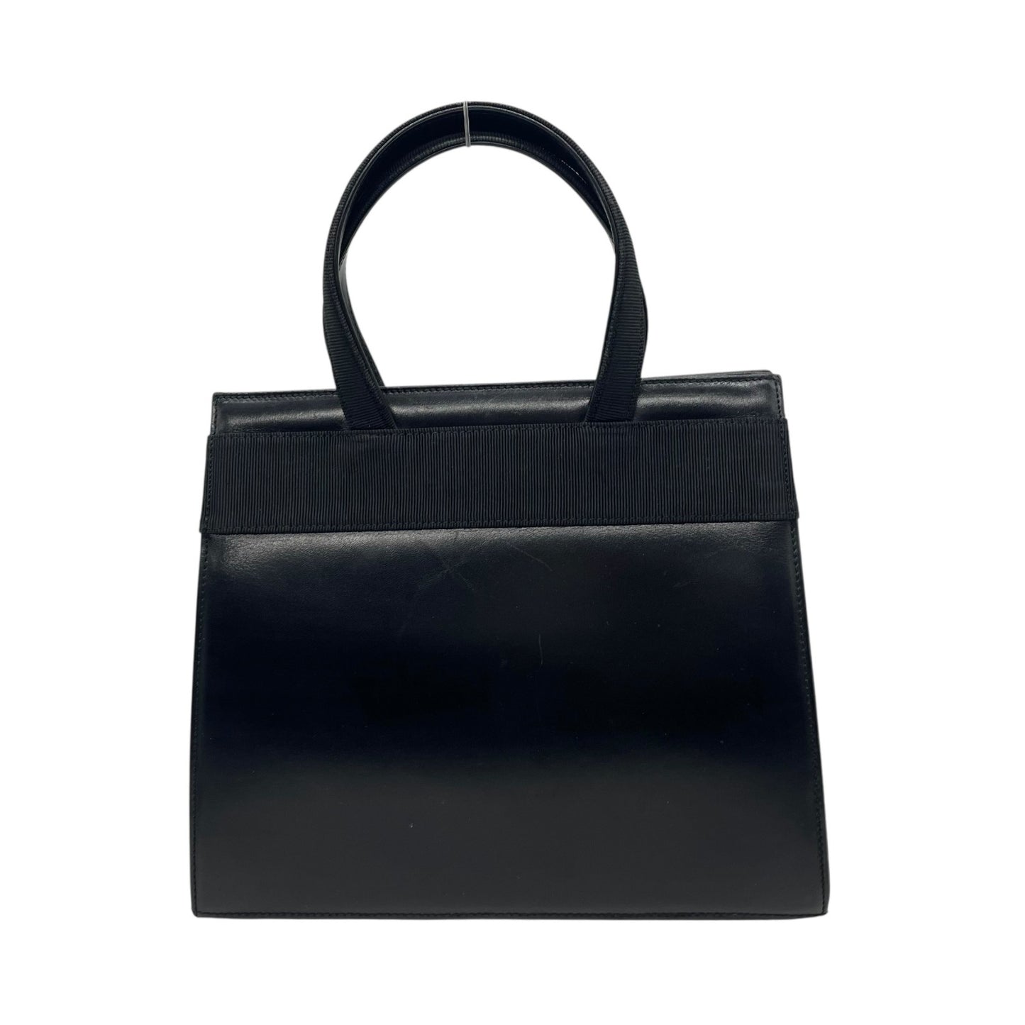 サルヴァトーレ フェラガモ ハンドバッグ フォーマルバッグ ヴァラリボン 2WAY 黒 ショルダーバッグ 斜め掛け ゴールド金具 自立 ブラック レザー ヴィンテージ C