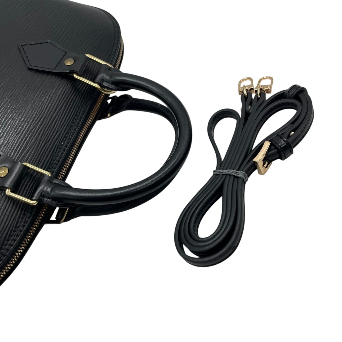 極美品 LOUIS VUITTON ルイヴィトン エピ アルマ 2WAY ハンドバッグ ショルダーバッグ 黒 ノワール ブラック レザー ゴールド金具 M52142 斜め掛け可 メンズ B