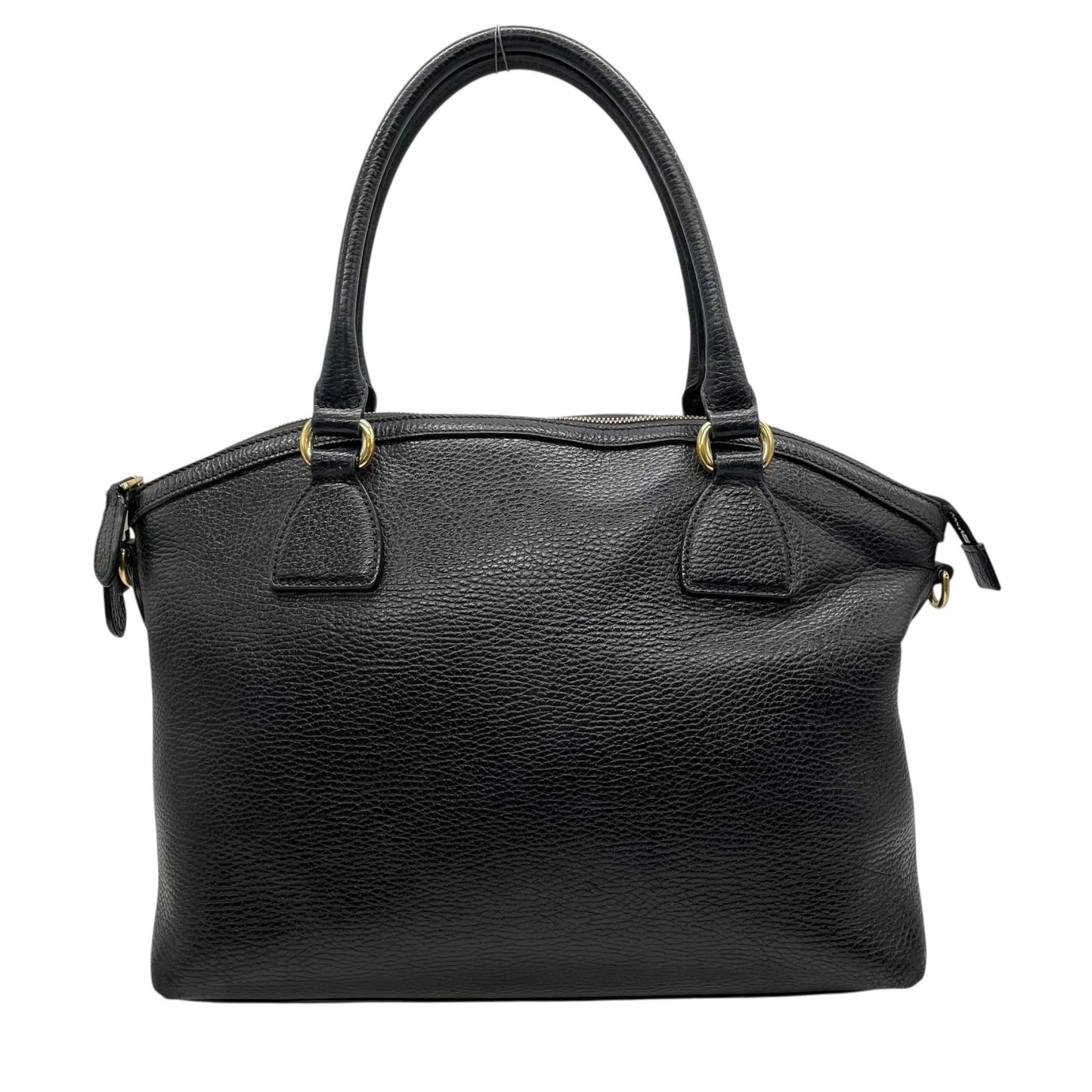 美品 GUCCI グッチ 2WAY ハンドバッグ ショルダーバッグ 449651 インターロッキングG ブラック レザー ゴールド金具 斜め掛け可 レディース D