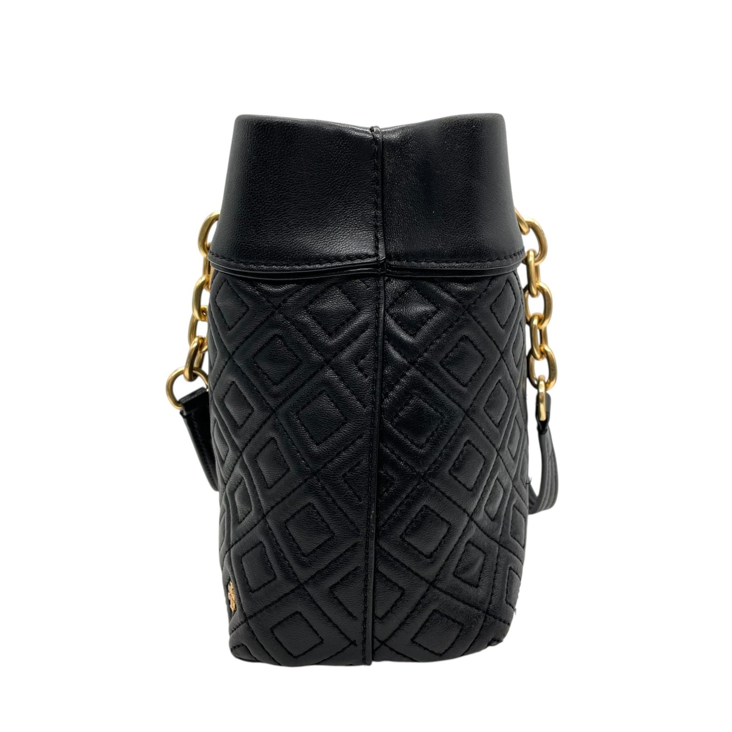 美品 TORY BURCH トリーバーチ フレミング 2WAY ハンドバッグ ショルダーバッグ 黒 ブラック ゴールド金具 レザー キルティング チェーンハンドル 斜め掛け可 レディース C