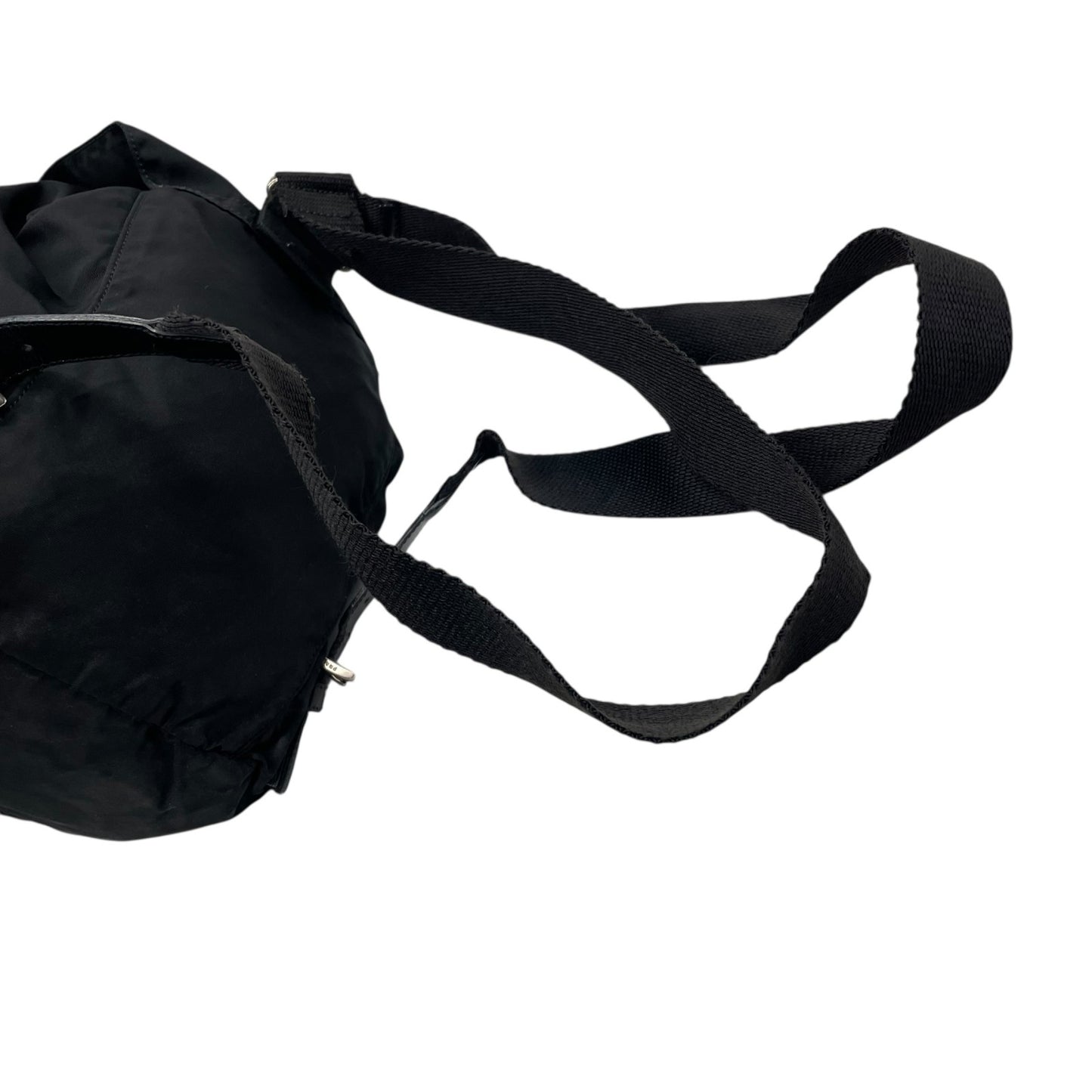 プラダ PRADA ナイロン バックパック リュックサック ブラック 黒 レザーコンビ トライアングルロゴ ヴィンテージ C7